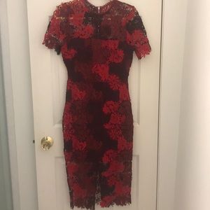 Lulu’s Lace Dress S Red Burgundy Purple